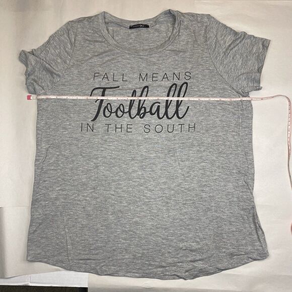 Fall Means Football in the South Short Sleeve Womens T-shirt size L - Picture 9 of 16